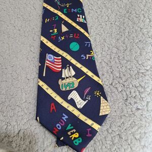 Save the‎ Children Mens Tie Necktie Teacher Lessons Delilah Age 8 Silk